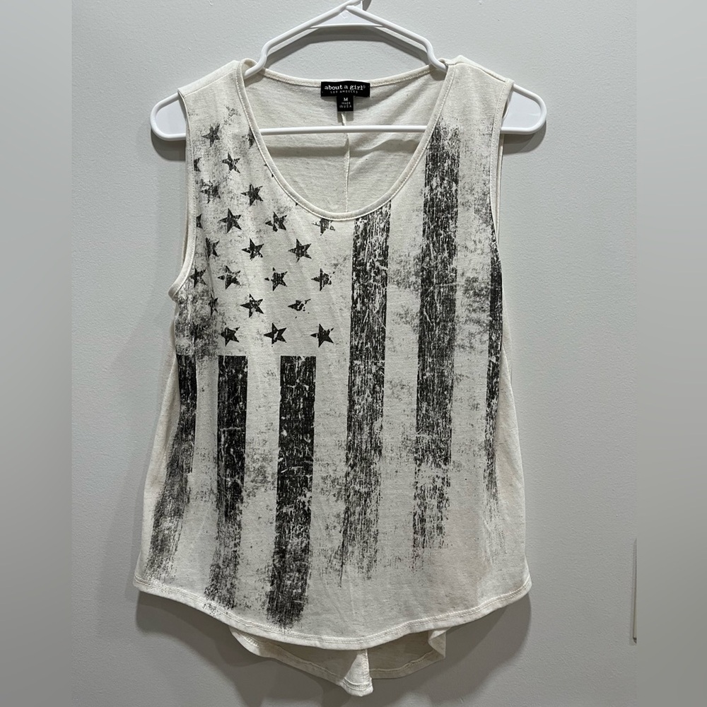 White American Flag Tank Top